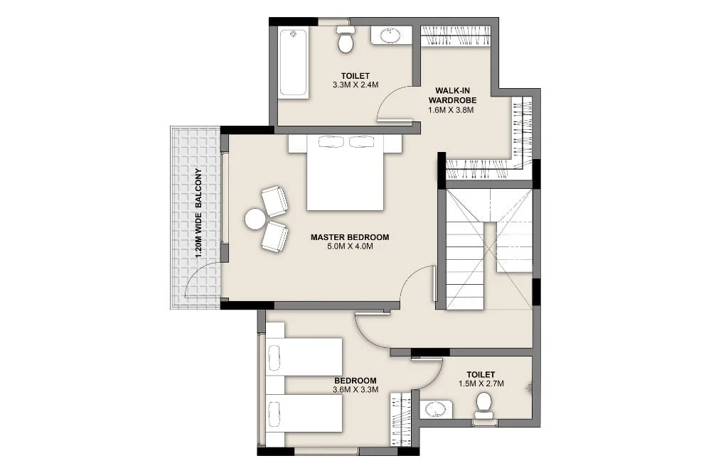 Prestige City Mira Road 3BHK Floor Plan